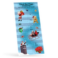 White Paper Christmas Holiday Sticker Sheet (Santa Sleigh & Chimney)